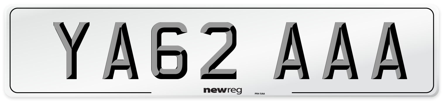 YA62 AAA Number Plate from New Reg